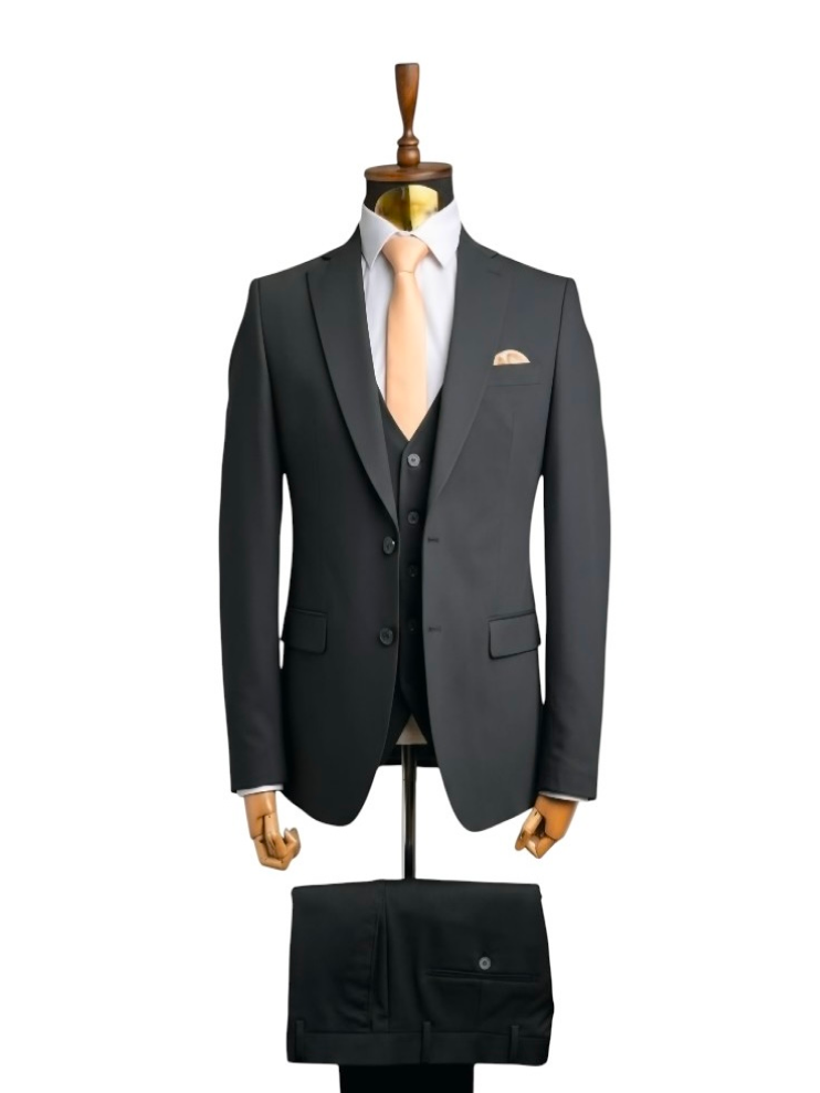 Костюм MAZALTOVMAN 3-ка Премиум Черный фактурный