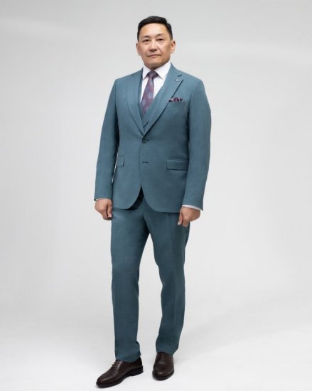 Классический костюм 3-ка MAZALTOVMAN бирюзовый