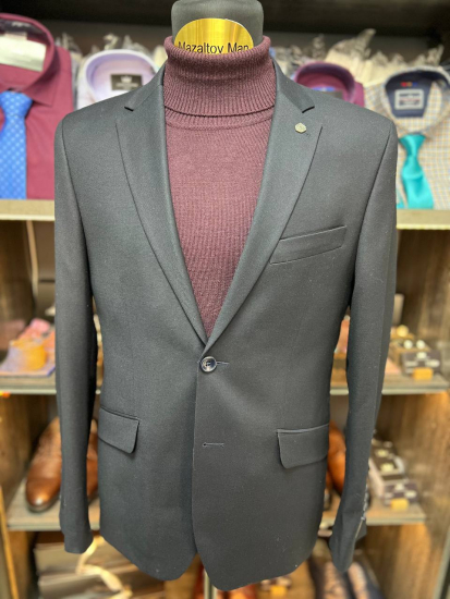 Пиджак MAZALTOVMAN Черный фактурный