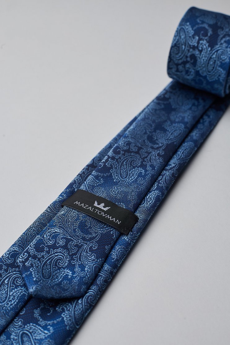 Мужской галстук Синий с узорами