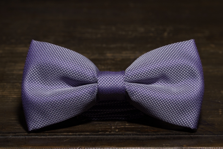 Галстук-бабочка Светло-фиолетовая фактурная