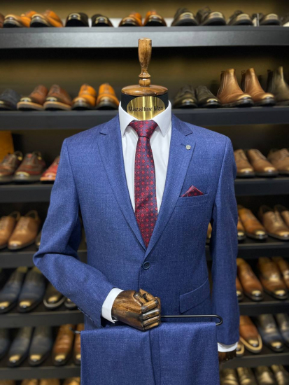 Костюм БЕД 2-ка Синий фактурный