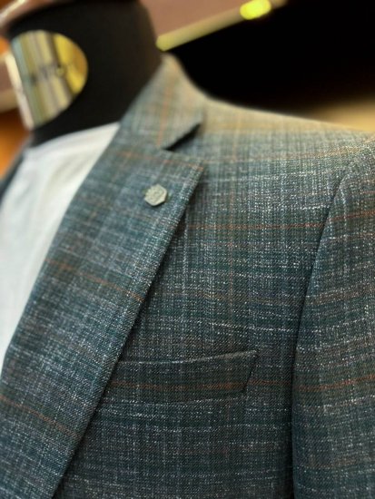 Пиджак MAZALTOVMAN премиум Зеленый в клетку