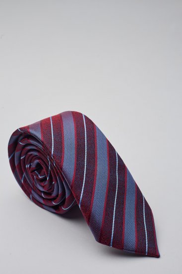 Мужской галстук Бордовый в диагональную полоску